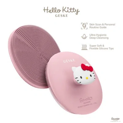 Geske Hello Kitty Smartappguided Facial Brush With Handle | 3 In 1 - Hello Kitty Pink In Pink