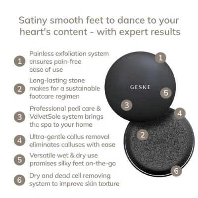 Geske Smartappguided Pumice Stone Callus Remover | 7 In 1 - Black In Black