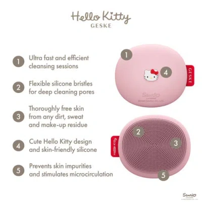 Geske Hello Kitty Smartappguided Facial Brush | 3 In 1 - Hello Kitty Pink In Pink
