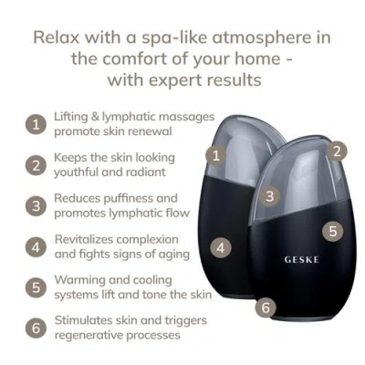 Geske Smartappguided Cool & Warm Eye & Face Massager | 7 In 1 - Gray In Gray