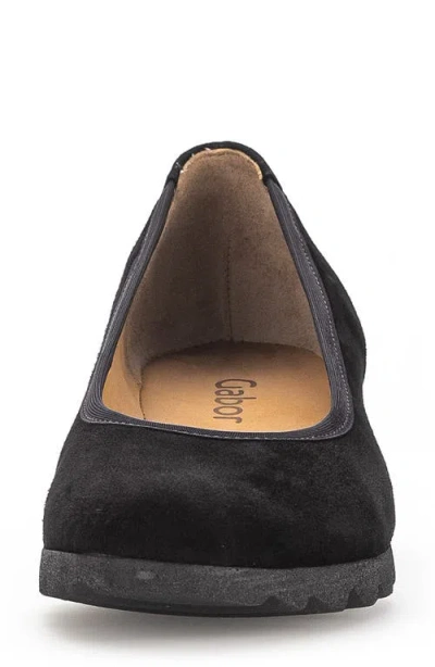 Gabor Platform Wedge Pump In Black