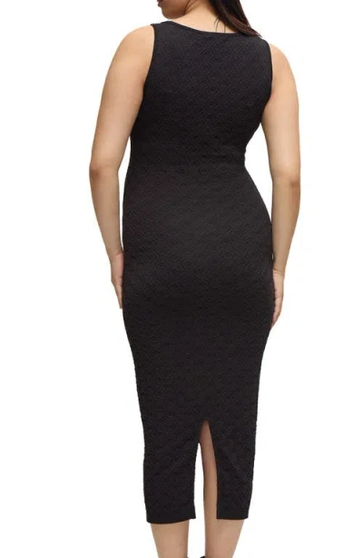Ingrid & Isabel Maternity Sleeveless Seamless Midi Dress In Black