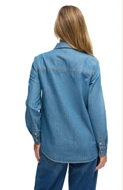 Ingrid & Isabel Maternity Denim Button Down In Blue