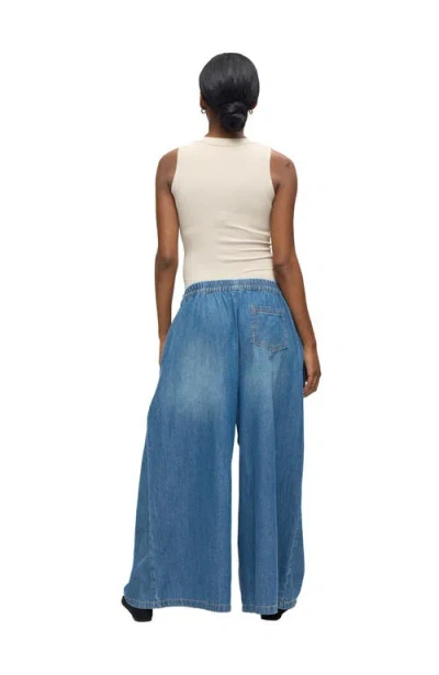 Ingrid & Isabel Maternity Loose Soft Denim Pant In Blue