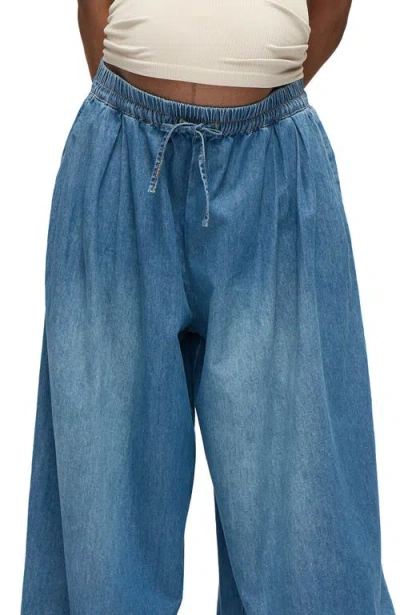 Ingrid & Isabel Maternity Loose Soft Denim Pant In Blue