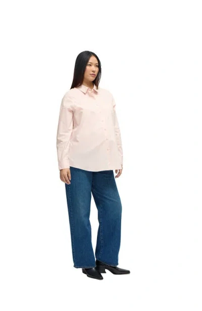 Ingrid & Isabel Maternity Poplin Button Down In Pink