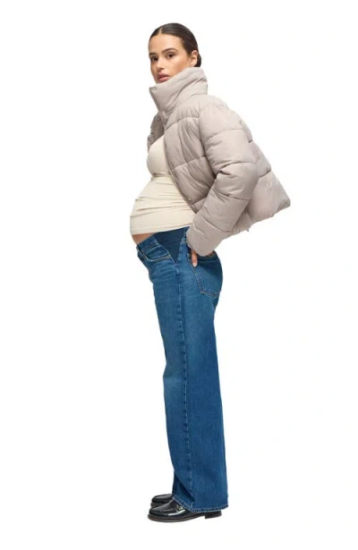 Ingrid & Isabel Short Maternity Puffer Jacket In White