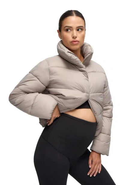 Ingrid & Isabel Short Maternity Puffer Jacket In White