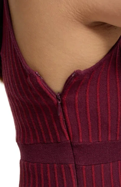 Ingrid & Isabel Maternity Striped Sleeveless Sweater Dress In Red