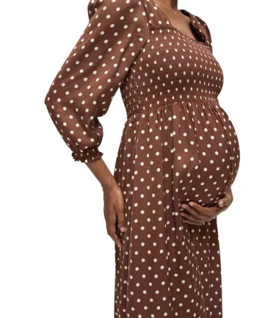 Ingrid & Isabel The Breeze Maternity Dress In Brown
