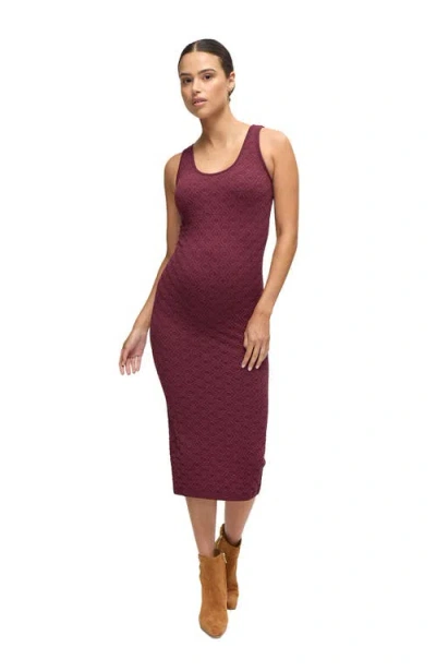 Ingrid & Isabel Maternity Sleeveless Seamless Midi Dress In Pink