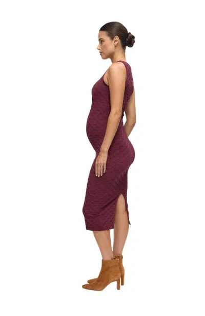 Ingrid & Isabel Maternity Sleeveless Seamless Midi Dress In Pink