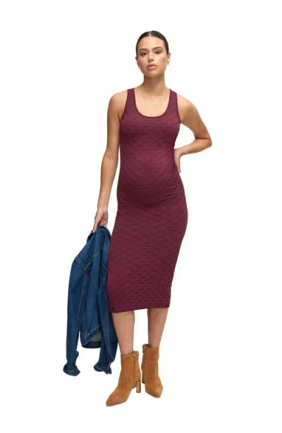 Ingrid & Isabel Maternity Sleeveless Seamless Midi Dress In Pink