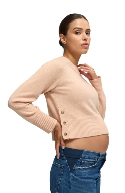 Ingrid & Isabel Mock Neck Maternity Sweater In Neutral