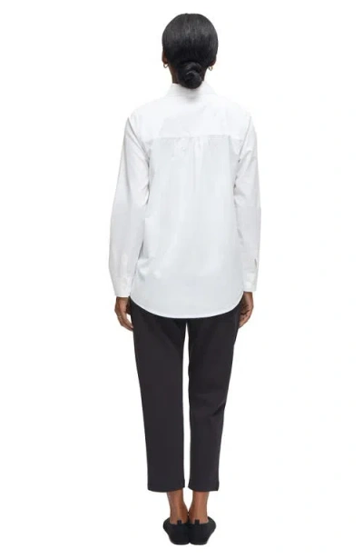 Ingrid & Isabel Maternity Poplin Button Down In White