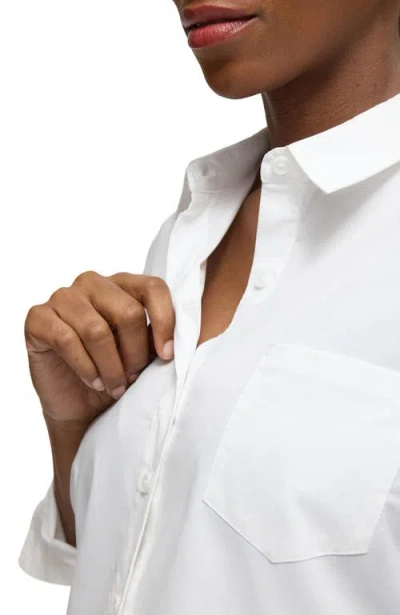 Ingrid & Isabel Maternity Poplin Button Down In White