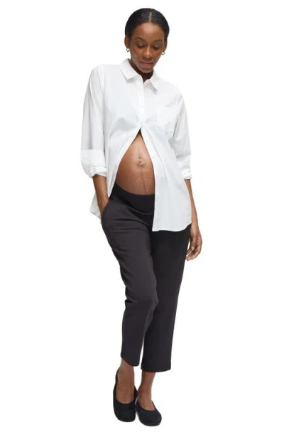 Ingrid & Isabel Maternity Poplin Button Down In White