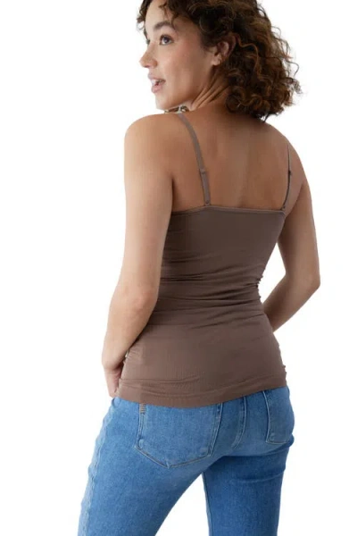 Ingrid & Isabel The Cool + Calm Cooling Seamless Maternity Cami In Brown