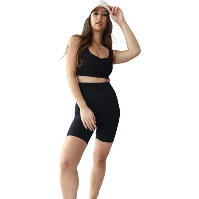Ingrid & Isabel Postpartum Bike Short In Black