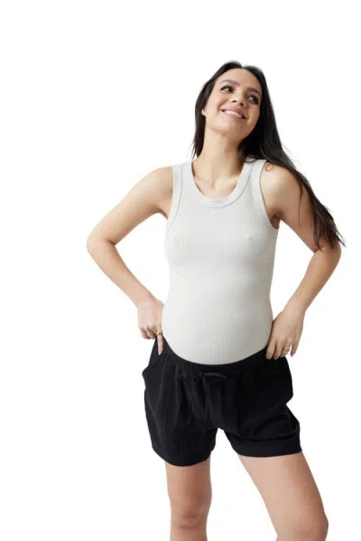 Ingrid & Isabel Seamless Maternity Rib Tank In Gray