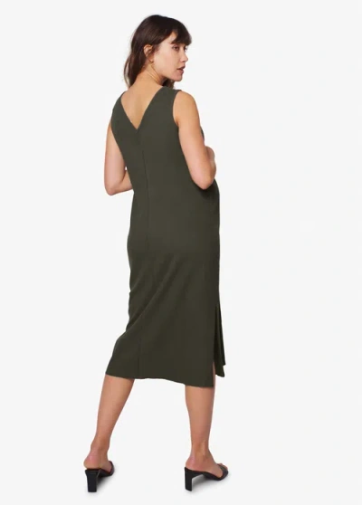 Ingrid & Isabel Maternity Everywear Column Dress In Green