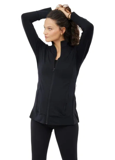 Ingrid & Isabel Maternity Active Side Zip Jacket In Black