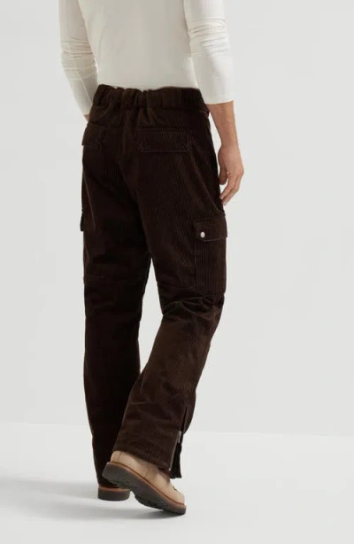 Brunello Cucinelli Cotton Corduroy Mountain Trousers In Black