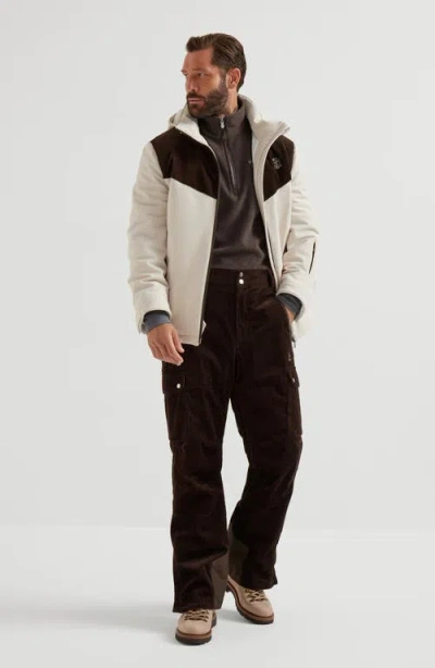 Brunello Cucinelli Cotton Corduroy Mountain Trousers In Black