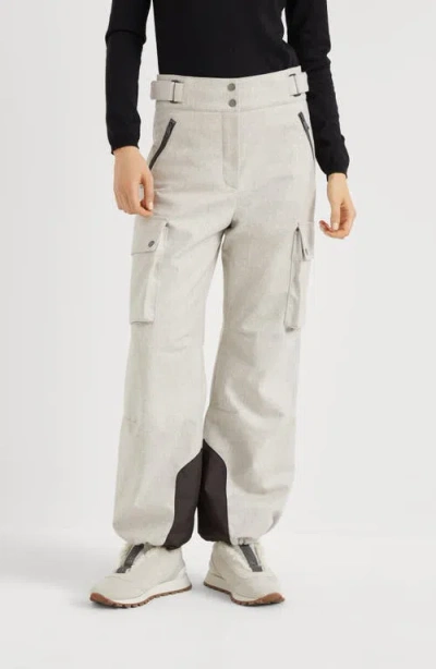 Brunello Cucinelli Mountain Cargo Trousers In Neutral