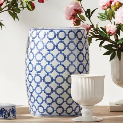 Napa Home & Garden Barclay Butera Dynasty Link Stool In Blue