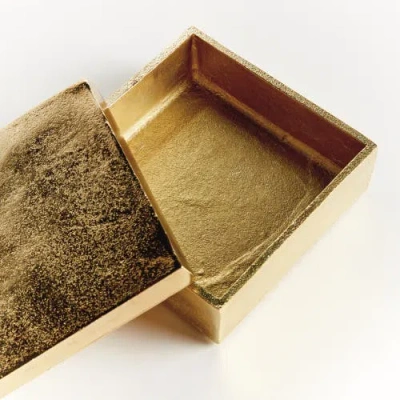 Napa Home & Garden Cressida Lidded Boxes, Set Of 2 In Gold