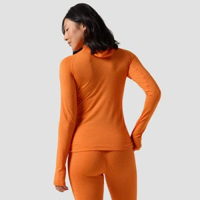 Backcountry Pines Microgrid Ultra-lt Baselayer Balaclava Top In Orange