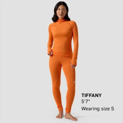 Backcountry Pines Microgrid Ultra-lt Baselayer Balaclava Top In Orange