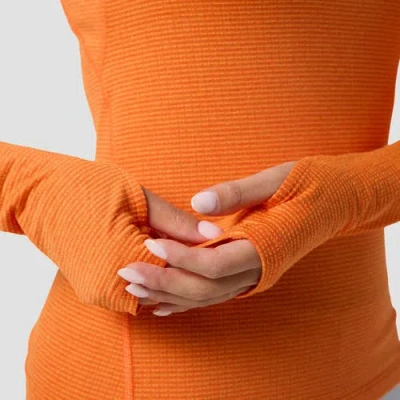 Backcountry Pines Microgrid Ultra-lt Baselayer Balaclava Top In Orange