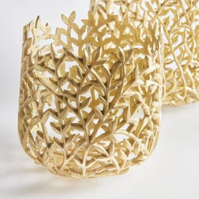 Napa Home & Garden Set Of 2 Celine Cachepots In Gold