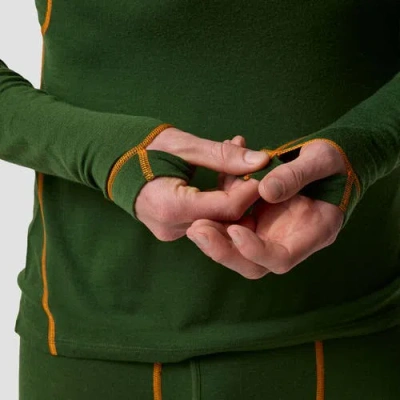 Backcountry Cedars Rws Merino Lt-wt Baselayer Crew Top In Green