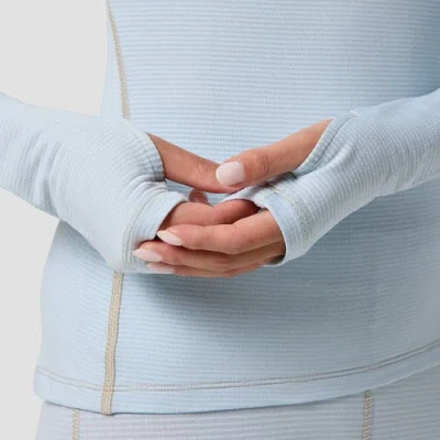 Backcountry Pines Microgrid Ultra-lt Baselayer Balaclava Top In Blue