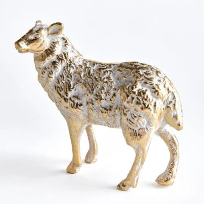 Napa Home & Garden Tufton Sheep Sculpture Decorative Object In Gold