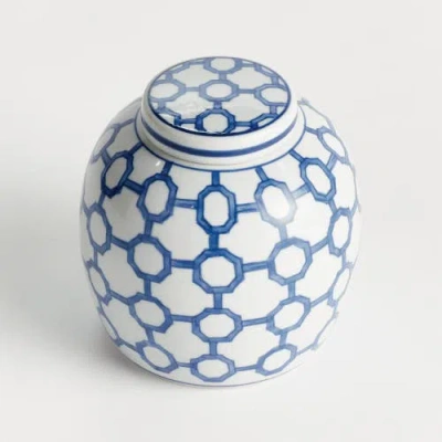 Napa Home & Garden Bb Dynasty Link Lidded Jar In Blue