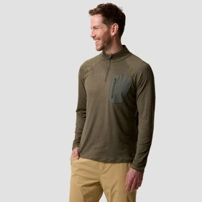 Backcountry Men's  Destination 1/4-zip Top Performance Shirts Long Sleeve In Brown