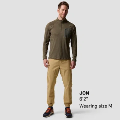 Backcountry Men's  Destination 1/4-zip Top Performance Shirts Long Sleeve In Brown