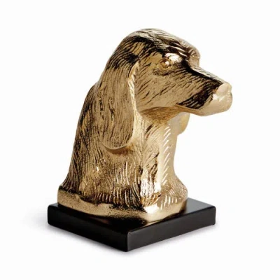 Napa Home & Garden Distinguished Dog Bust Sculpture In Gold