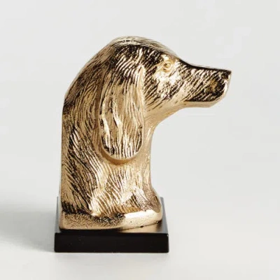 Napa Home & Garden Distinguished Dog Bust Sculpture In Gold