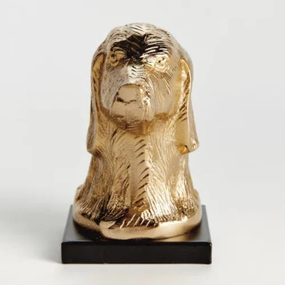 Napa Home & Garden Distinguished Dog Bust Sculpture In Gold
