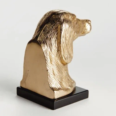 Napa Home & Garden Distinguished Dog Bust Sculpture In Gold