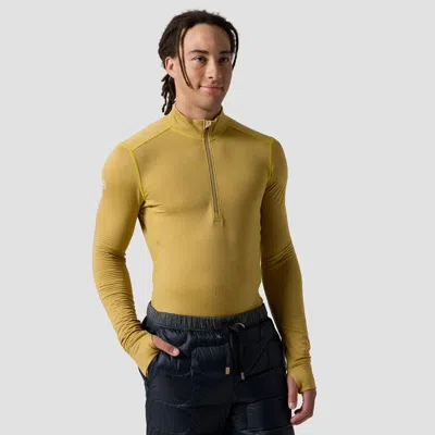 Backcountry Pines Microgrid Ultra-lt Baselayer 1/4-zip Top In Green