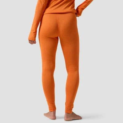 Backcountry Pines Microgrid Ultra-lt Baselayer Bottom In Orange