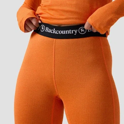 Backcountry Pines Microgrid Ultra-lt Baselayer Bottom In Orange