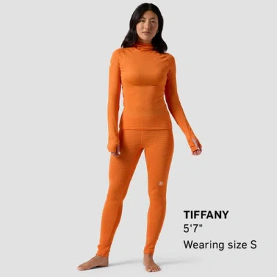 Backcountry Pines Microgrid Ultra-lt Baselayer Bottom In Orange