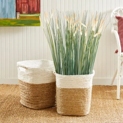 Napa Home & Garden Madura Rectangular Baskets Set Of 2 In Brown